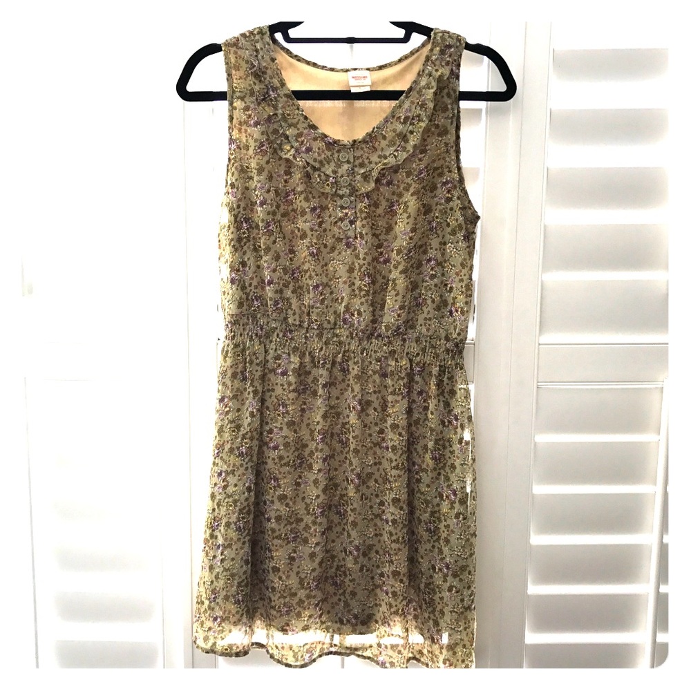 Green and purple floral Mossimo summer dress